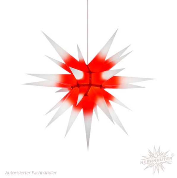 Stern i7, weiß mit rotem Kern, 70 cm